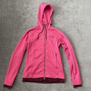 Columbia Hoodie Womens Small Pink Full Zip Omni Shield Interchange Sweatshirt